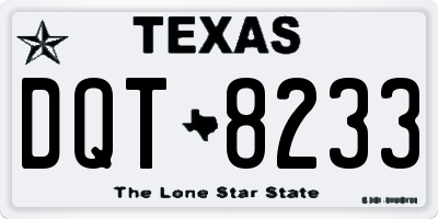 TX license plate DQT8233