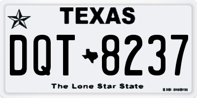 TX license plate DQT8237