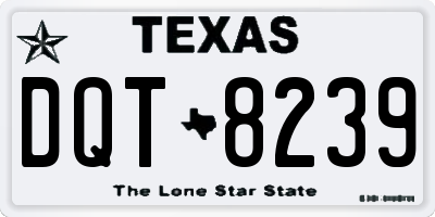 TX license plate DQT8239