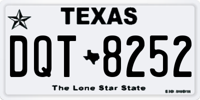 TX license plate DQT8252