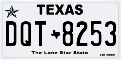 TX license plate DQT8253