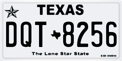TX license plate DQT8256