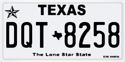 TX license plate DQT8258