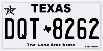 TX license plate DQT8262