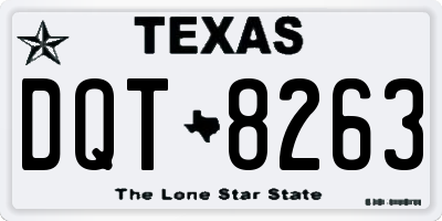 TX license plate DQT8263