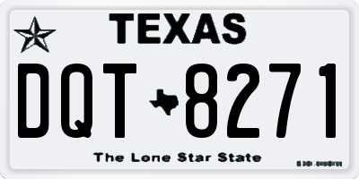 TX license plate DQT8271