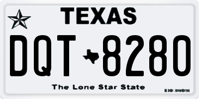 TX license plate DQT8280
