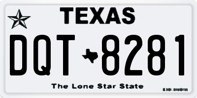 TX license plate DQT8281