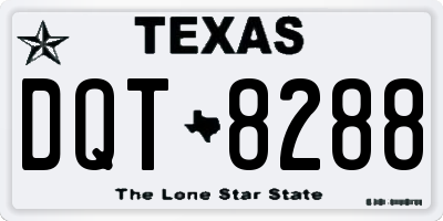 TX license plate DQT8288