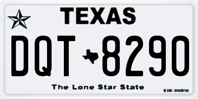 TX license plate DQT8290