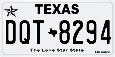 TX license plate DQT8294