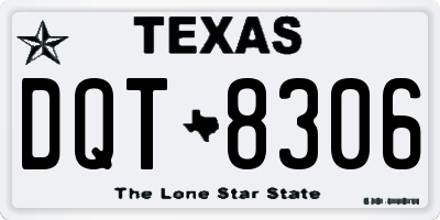 TX license plate DQT8306