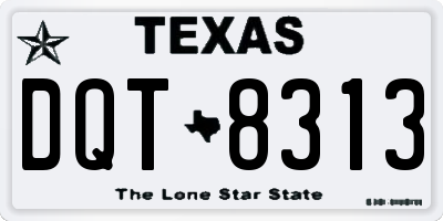 TX license plate DQT8313