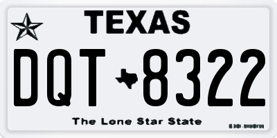 TX license plate DQT8322