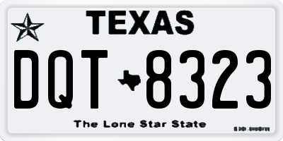 TX license plate DQT8323