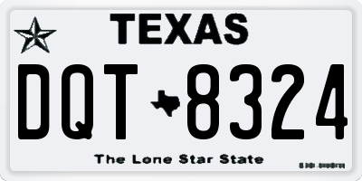 TX license plate DQT8324