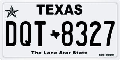 TX license plate DQT8327