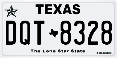 TX license plate DQT8328