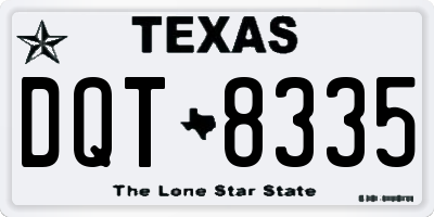TX license plate DQT8335