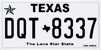 TX license plate DQT8337