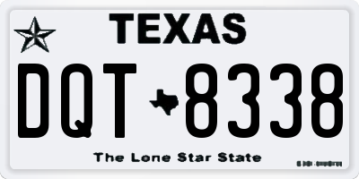 TX license plate DQT8338