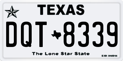 TX license plate DQT8339