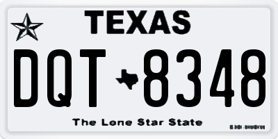 TX license plate DQT8348