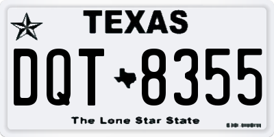 TX license plate DQT8355