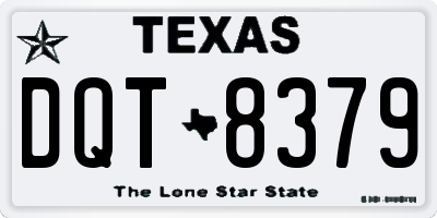 TX license plate DQT8379