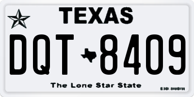 TX license plate DQT8409