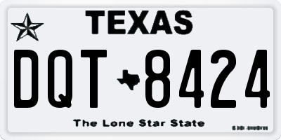 TX license plate DQT8424