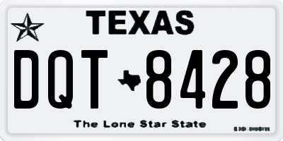 TX license plate DQT8428