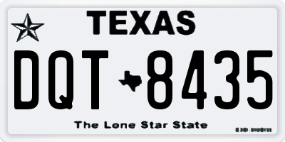TX license plate DQT8435