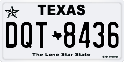 TX license plate DQT8436