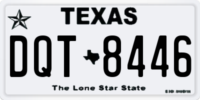 TX license plate DQT8446