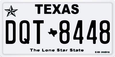 TX license plate DQT8448