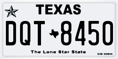 TX license plate DQT8450