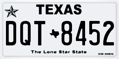 TX license plate DQT8452