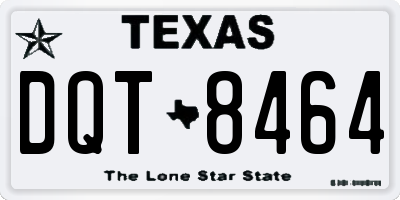 TX license plate DQT8464