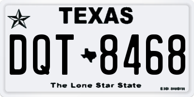 TX license plate DQT8468