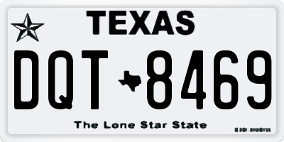 TX license plate DQT8469