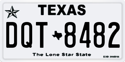 TX license plate DQT8482