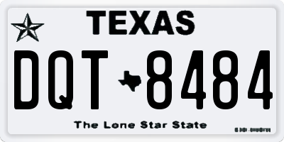 TX license plate DQT8484