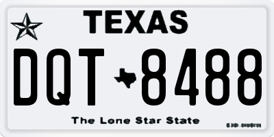 TX license plate DQT8488