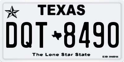 TX license plate DQT8490