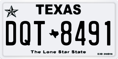TX license plate DQT8491