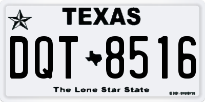 TX license plate DQT8516