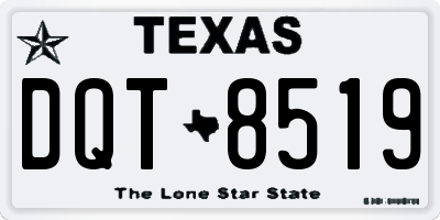 TX license plate DQT8519