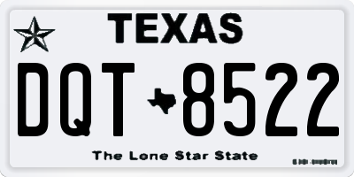 TX license plate DQT8522