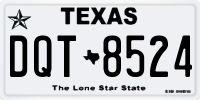 TX license plate DQT8524